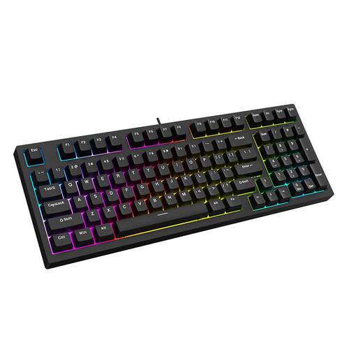 迅钛K98PRO机械键盘有线电竞游戏办公家用键盘带灯RGB炫酷背光