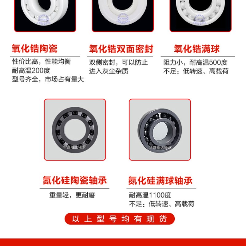 全陶瓷满珠耐高温500度轴承 6010 6011 6012 6013 6014 6015 6016
