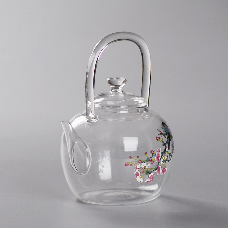 三云山耐高温玻璃壶烧水壶提梁壶电陶炉煮茶壶茶道茶艺茶具单壶