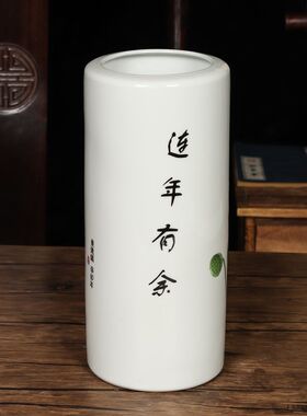 景德镇陶瓷器富贵竹大花瓶圆形中式水养竹子客厅插花摆件家居饰品