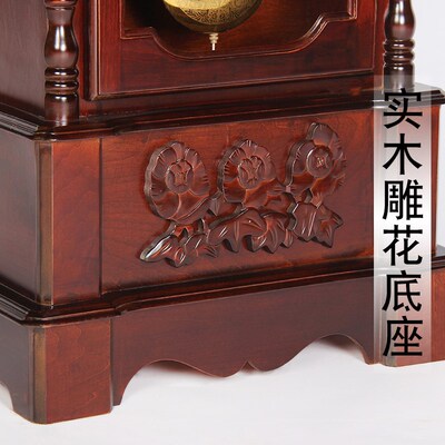别墅奢华欧式立式钟表客厅中式复古座钟实木机械钟复古落地钟摆钟