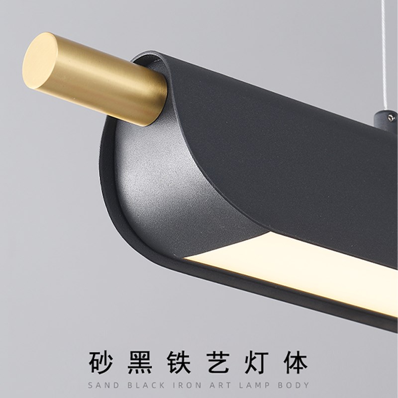 极简吊灯岛台吧台办公室前台饭厅一字长条灯新款个性轻奢简约吊灯