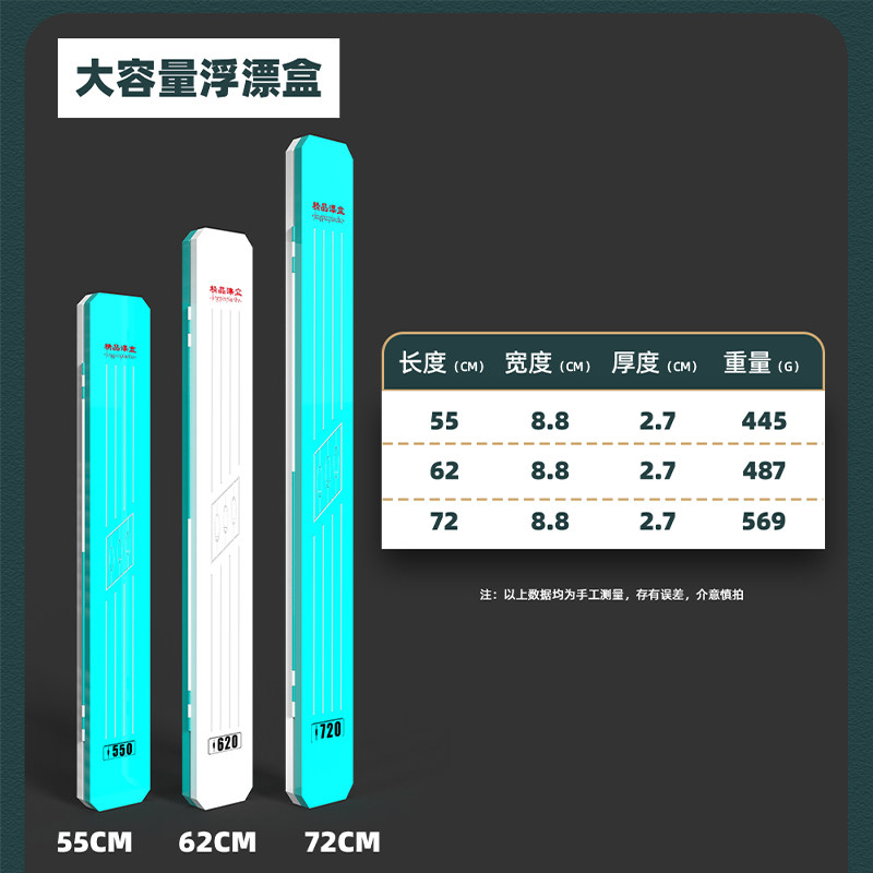 鱼漂盒浮漂盒专用收纳盒大容量加长加宽票盒大容量抗压票子盒钓鱼