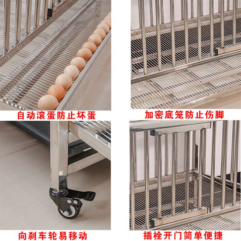 滚蛋鸡笼家用养殖母鸡笼特大号鸡舍阳台养鸡圈户外多层不锈钢笼子