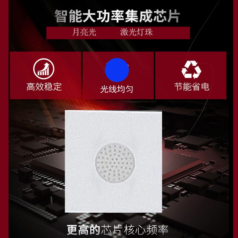 高亮月亮光小光炮蓝光夜钓灯白光钓鱼灯调焦USB供电超长续航垂钓