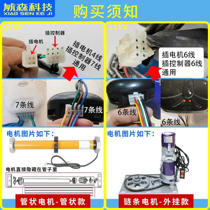遇阻停反弹防夹防碰接收感应盒电动卷帘车库闸门控制器遥控链条机