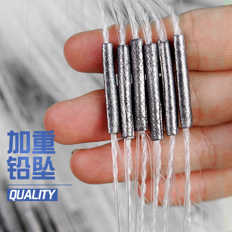 进口丝鱼网三层沉网抓鱼网粘网大鱼网捕鱼网自动加粗黄丝扑鱼网挂