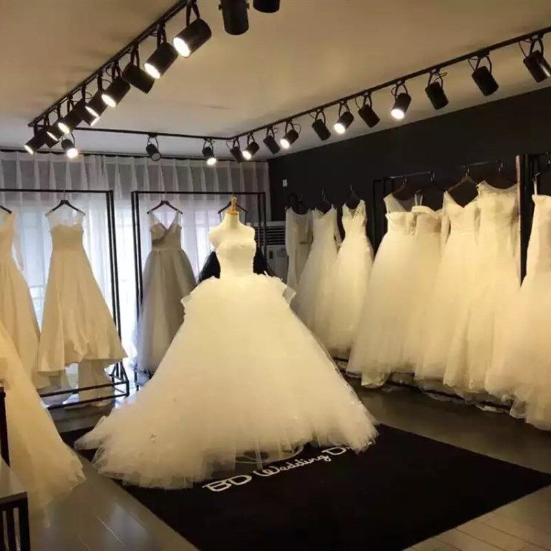 欧式婚纱店衣架展示架落地式挂婚纱架子简约男装双层礼服货架铁艺