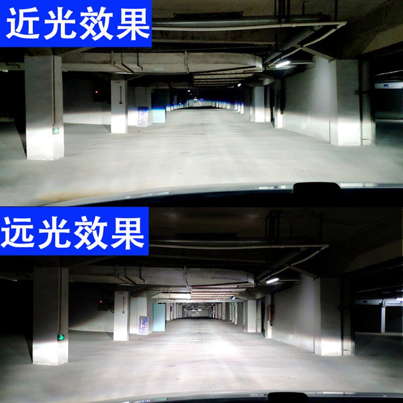 超亮360度8面发光LED汽车大灯H7激光聚光货车通用 改装透镜近灯泡