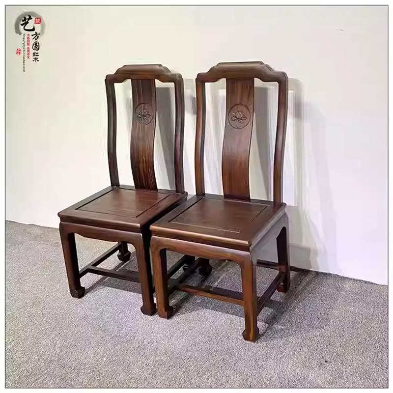 东阳红木巴西黑酸枝木餐桌椅餐椅阔叶黄檀印尼黑酸枝红木餐桌椅子