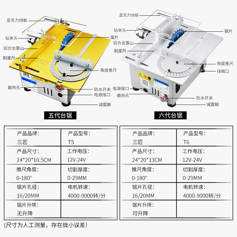 三匠小台锯微型木工小型迷你多功能亚克力切割机工具锯台diy台剧
