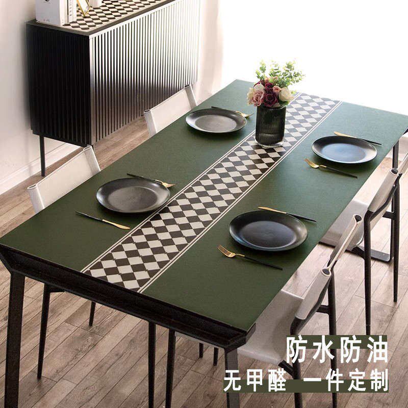 优先皮革桌垫轻奢高级感家用客厅岩板防水防油防烫隔热垫餐桌饭桌