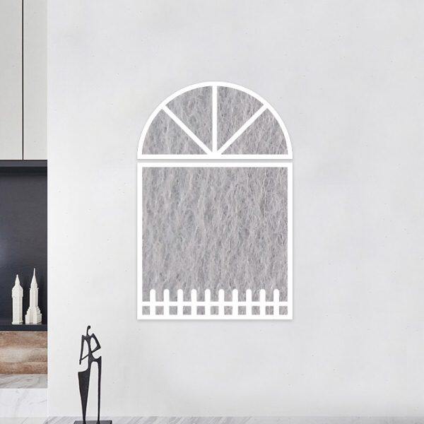 镂空窗户拼色毛毡板创意照片墙贴卧室儿童房幼儿园背景墙饰自粘