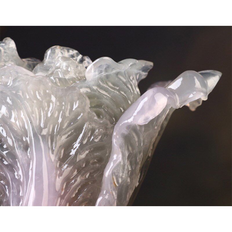 威弗列德天然寿山石芙蓉摆件手工原石雕刻客厅玄关白菜摆件