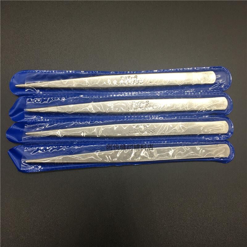 加厚不锈钢镊子直头/弯头钳子眉毛夹子 线夹 缝纫机专用工具包邮