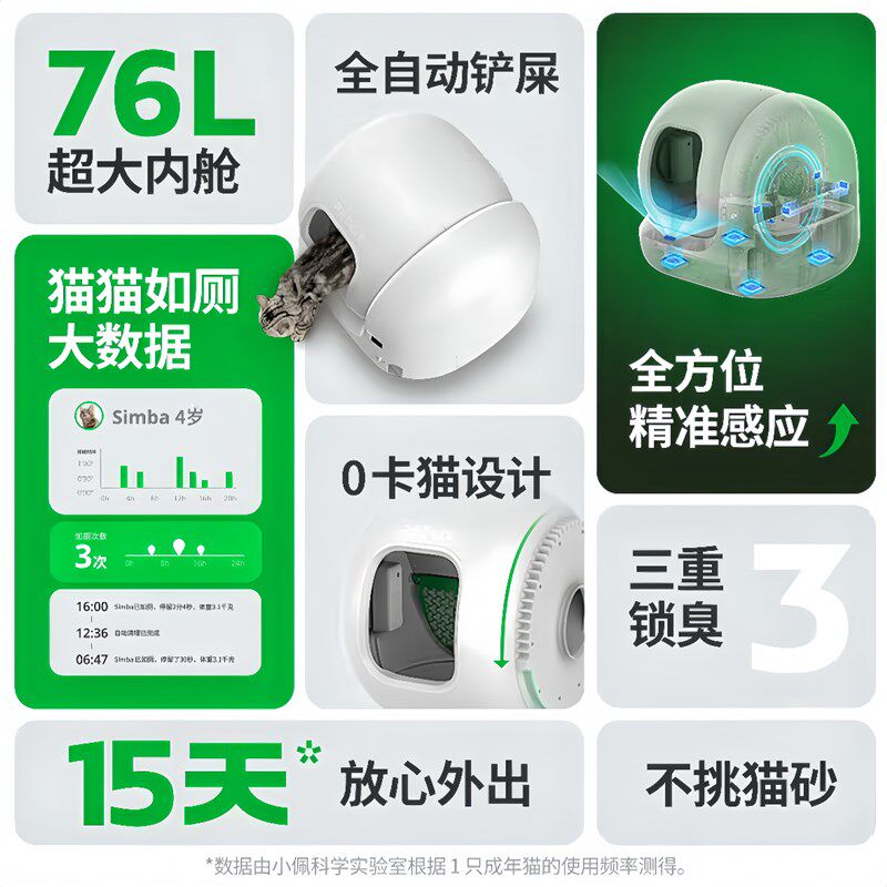全明星套装小佩全自动猫砂盆MAX可视自动喂食器智能饮水机
