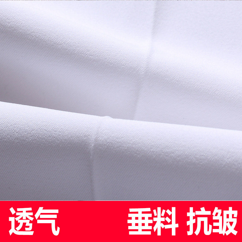 春夏季西装裤男士纯白色西裤直筒垂感中年男士高腰宽松休闲男裤子