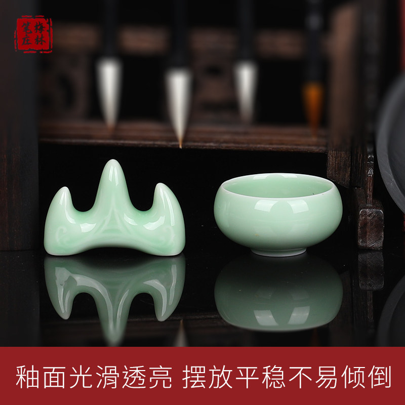梅林笔庄毛笔套装高档专业初学全套精品文房四宝笔墨纸砚国画用具