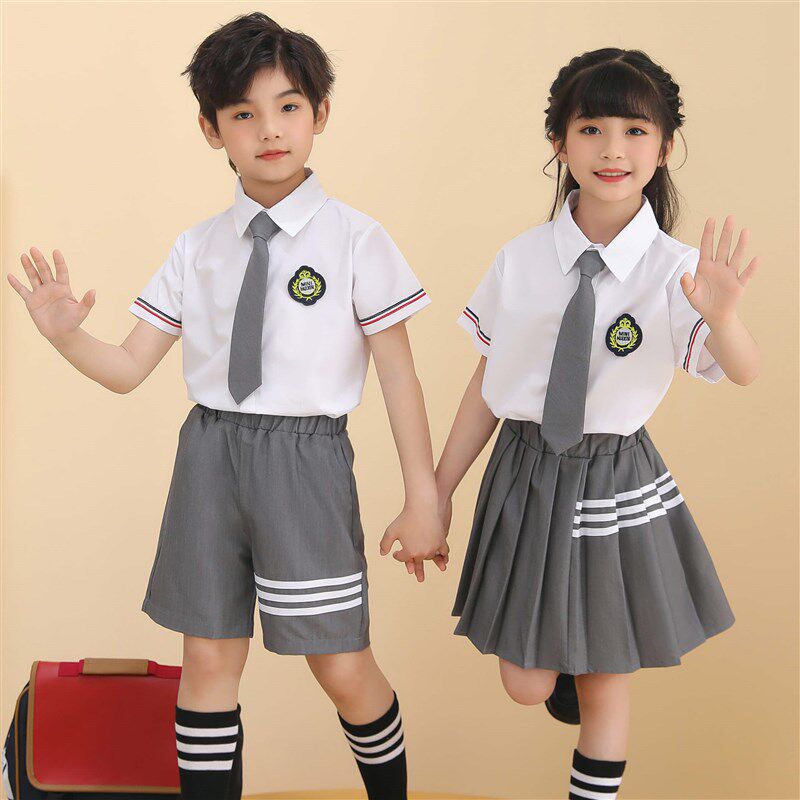 幼儿园园服夏装英伦风小学生毕业照服装六一演出服儿童合唱班服