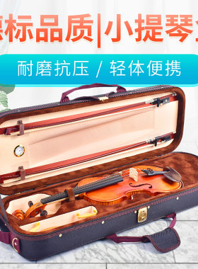 德因美小提琴琴盒子琴箱 双肩单肩轻便小提琴包抗压耐磨提琴配件