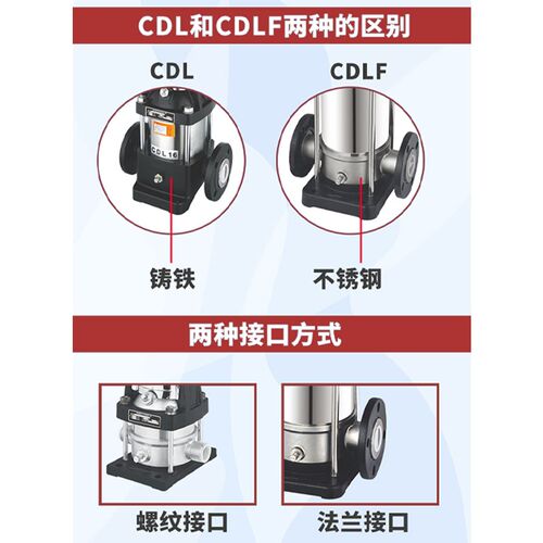 40CDL/CDLF8不锈钢立式多级离心泵高扬程增压泵恒压泵380v循环泵