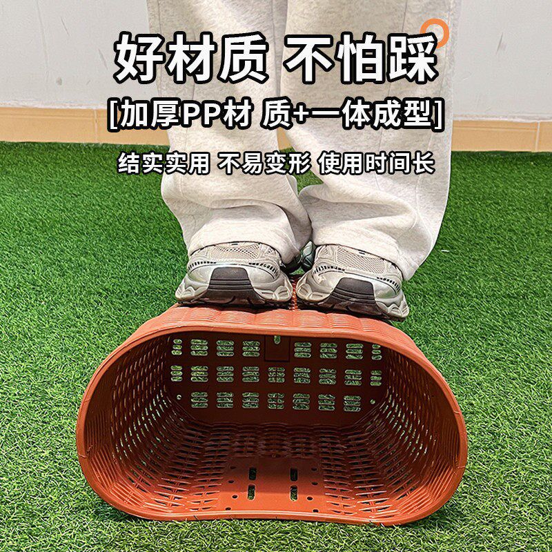 电动车后置车筐后尾挂篮可爱卡通电瓶车车篮头盔充电器置物收纳篮