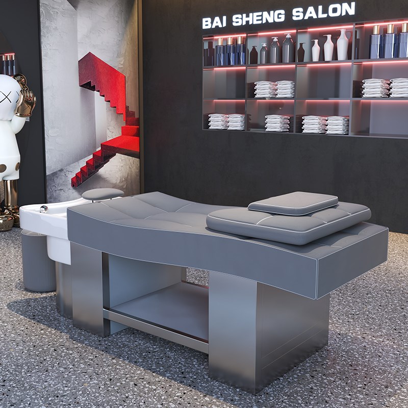 理发店洗头床泰式平躺按摩洗头床工厂直销陶瓷盆美发店发廊专用