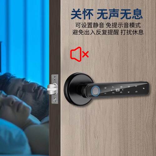 室内房间木门指纹锁家用卧室门密码锁办公室公寓民宿电子智能门锁