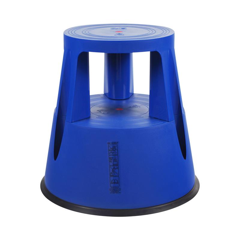 钢制登高脚凳 取货理货储物凳 可移动塑料凳二阶脚踏凳圆凳铁书踏