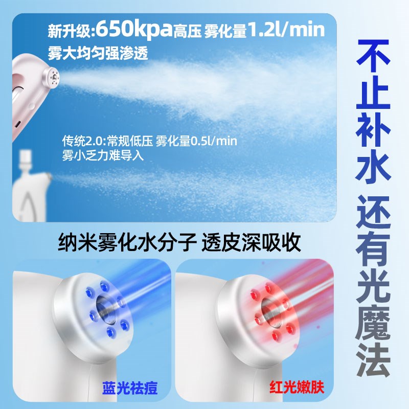 注氧仪喷雾高压纳米水光仪美容院专用补水仪家用美容院高端注氧仪