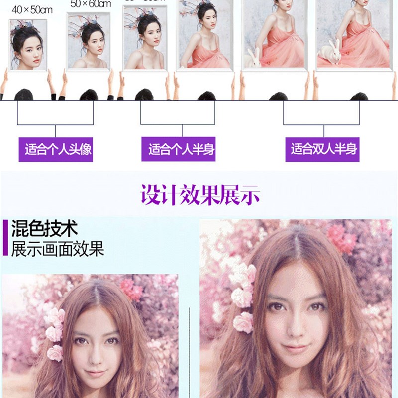 钻石画定制真人照片订做满钻客厅点砖小手工diy十字绣2024新款绣