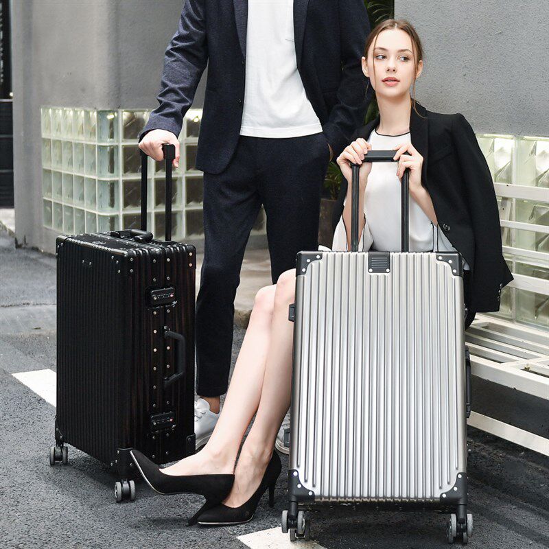 复古网红全铝行李箱20铝镁合金拉杆箱22金属24寸26旅行箱28男女30