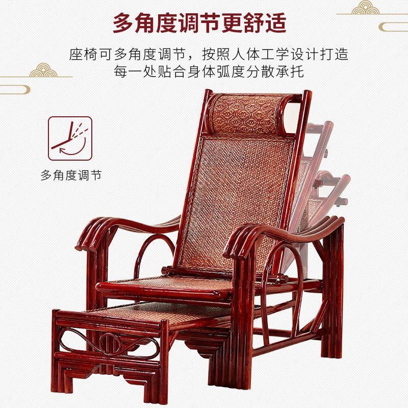 折叠躺椅庭院午休老人家用靠背躺椅休闲椅阳台逍遥椅睡床躺椅