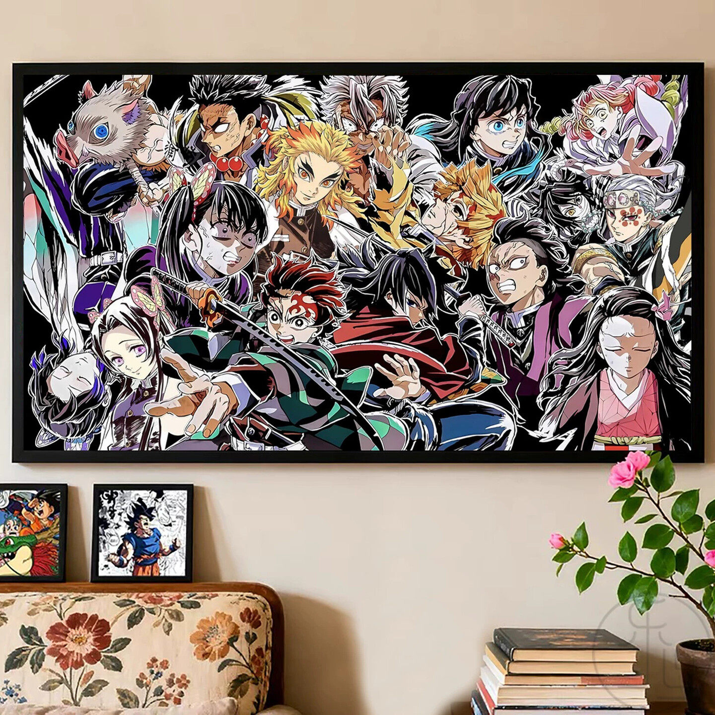 鬼灭之刃全家福钻石画2026新款手工diy卡通高颜值满钻粘贴装饰画