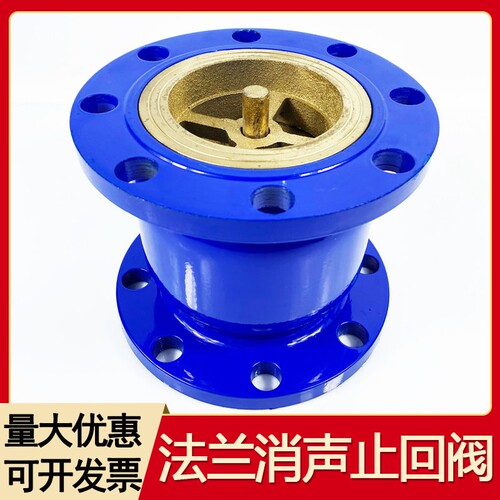 消声止回阀HC41X法兰钢体止回阀DN100立式单向阀铸铁弹簧式逆止阀