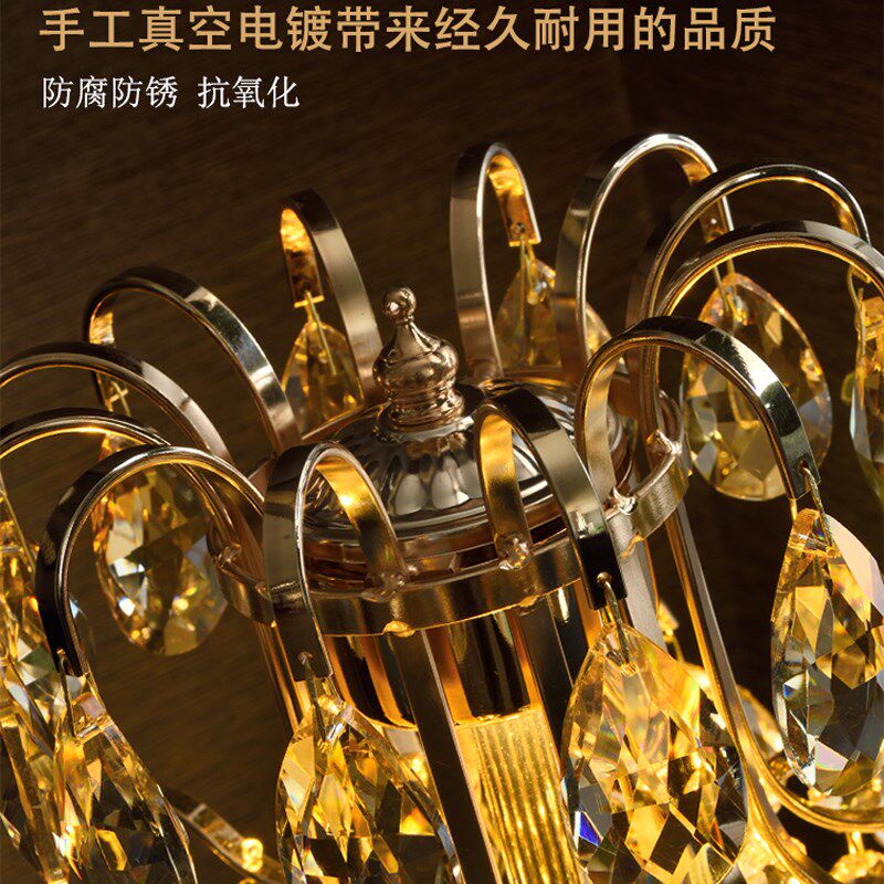 简约现代水晶台灯北欧轻奢led触摸调光卧室床头灯主卧浪漫装饰灯