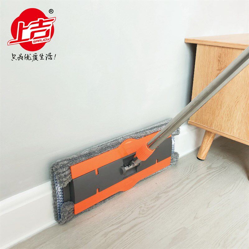 上吉高端拖把专家源头工厂鑫雅42cm超细纤维固夹式免手洗平板拖把