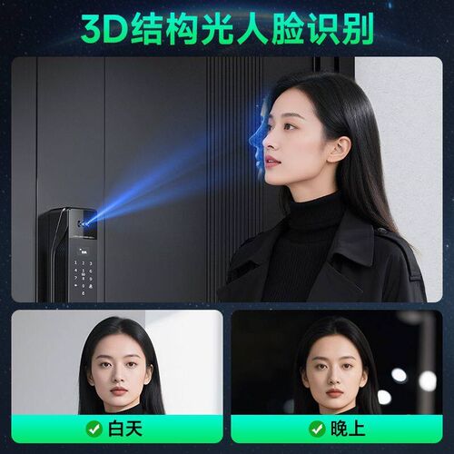 人脸识别指纹锁可视电子密码锁家用防盗门锁全自动智能锁智能门锁