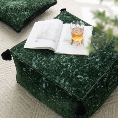 芬允【法式】客厅坐墩蒲团卧室地上踏脚坐凳懒人沙发榻榻米坐垫