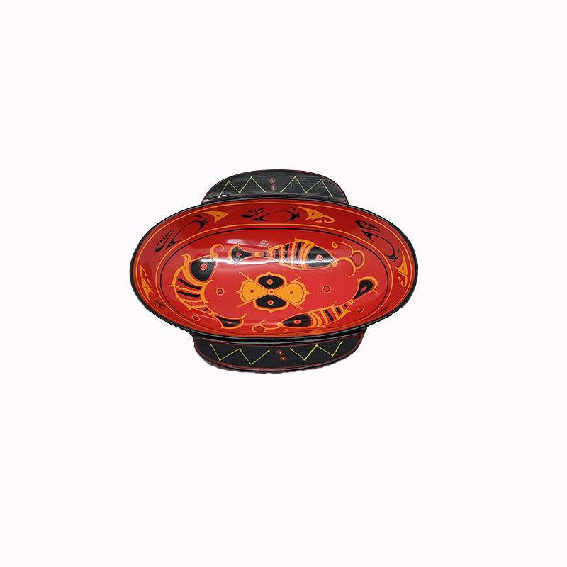 【曾楚漆器】仿古鱼耳杯中国漆器随州曾侯乙高档手工艺品定制摆件