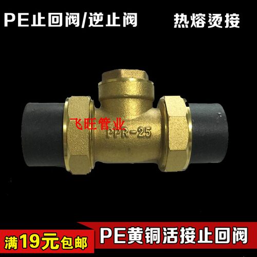 4分20 6分25 40 50PE止回阀逆止阀单向阀 PE黑色自来水管件配件