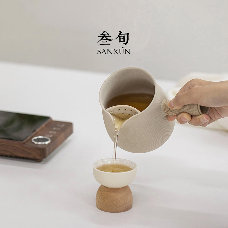 叁旬粗陶围炉煮茶壶罐罐茶煮茶器家用煮奶茶专用壶小型黑晶炉泡茶