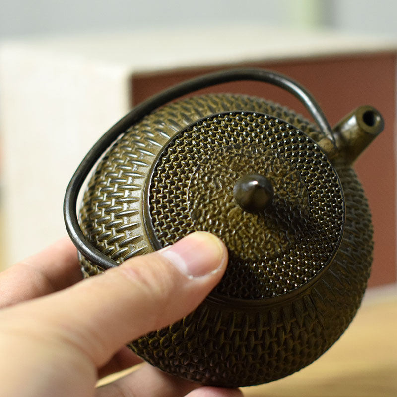 黄铜壶摆件做旧复古精品小壶摆件茶桌小摆件酒壶手把壶收藏老物件