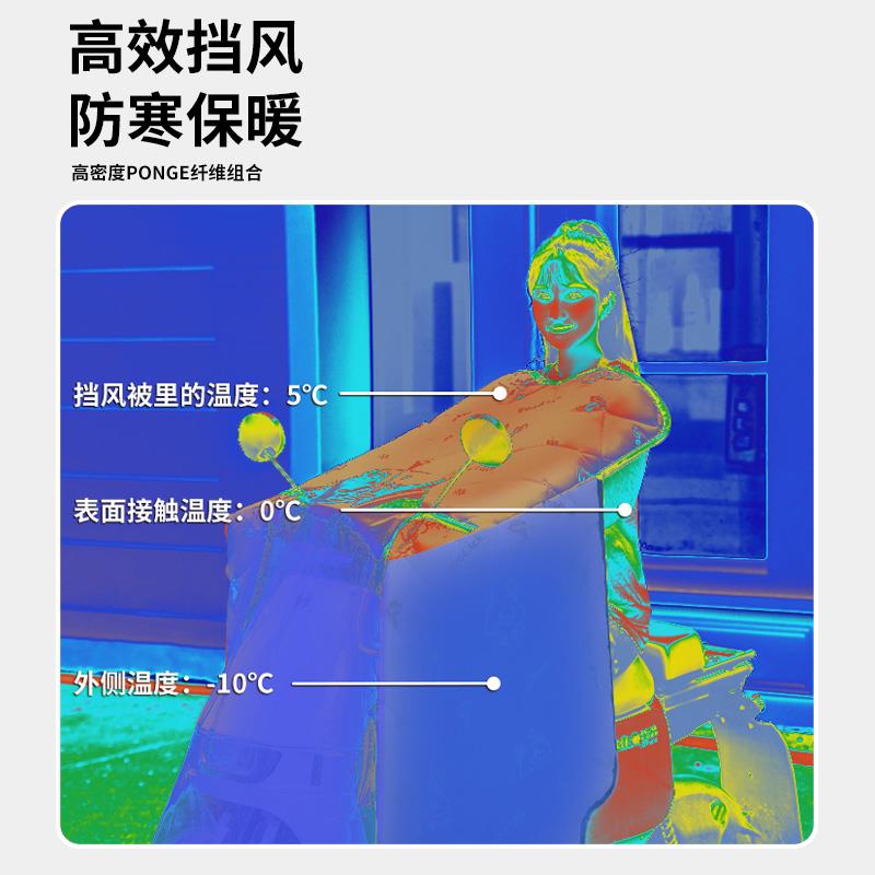 电动车挡风被四季通用2025新款防晒防雨一体遮阳防风加大号斗篷式
