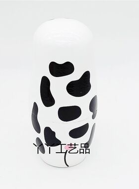 六层奶牛俄罗斯套娃动物圣诞生日礼物幼儿园教具木制工艺品摆饰