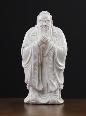 戴玉堂孔子像孔夫子家居工艺品桌面办公室装饰品陶瓷摆件送老师
