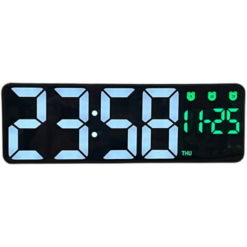 大屏幕学生居家用LED电子钟客厅挂钟数字时钟声控挂墙创意闹钟