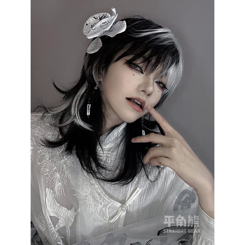 平角熊假发女长卷发网红个性Lolita日常狼尾鲻鱼头自然jk全头套