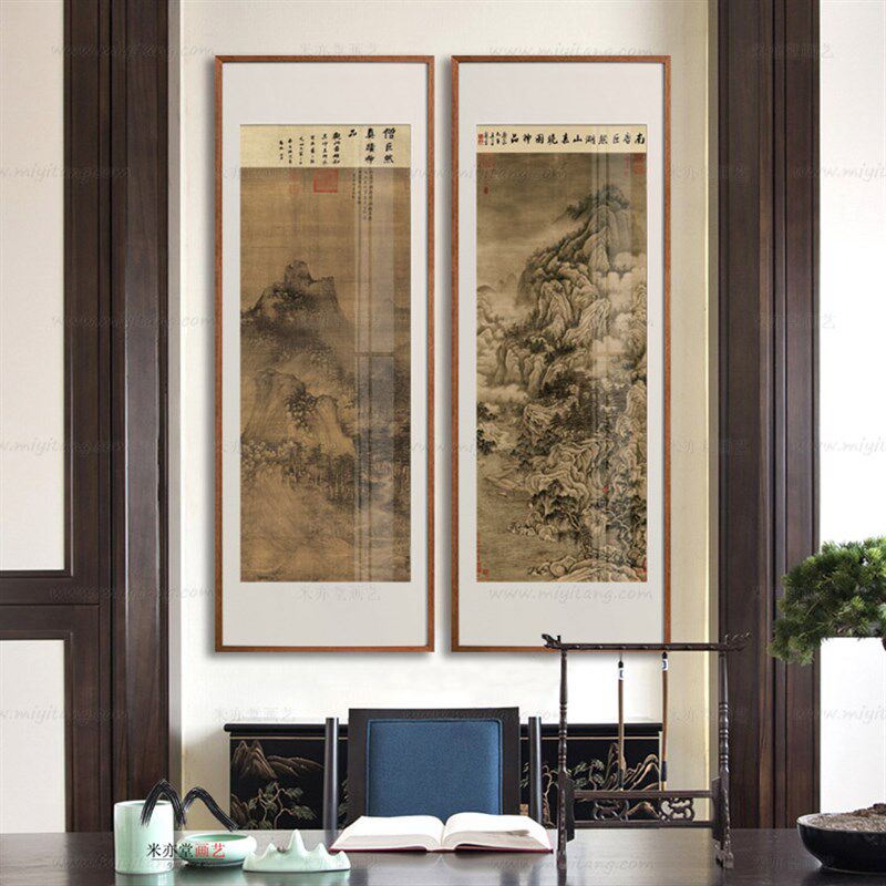 米亦堂x湖山春晓图 南唐巨然新中式山水国画客厅餐厅书房玄关挂画