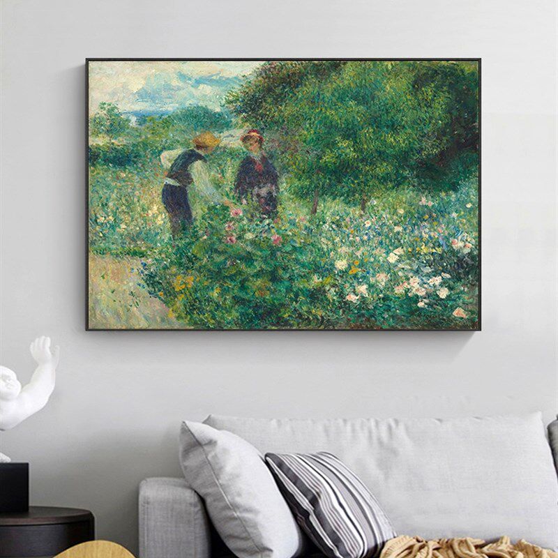 美式后印象派世界名画小众风景人物油画感客厅餐厅装饰画卧室挂画